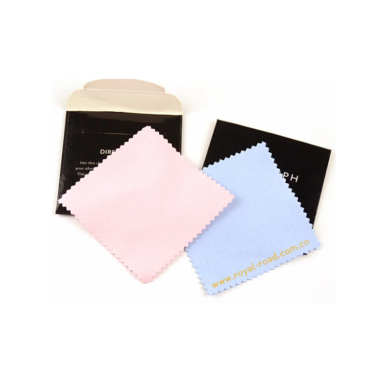 17101703 Anti-tarnish Microfiber Silver Jewelry Polishing Cloth with envelope