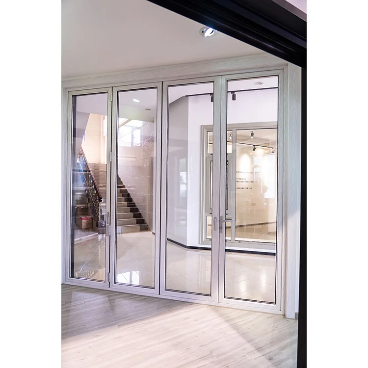 Modern Design Slide Glass Portable System Aluminum Bi Fold Doors Exterior Folding Door