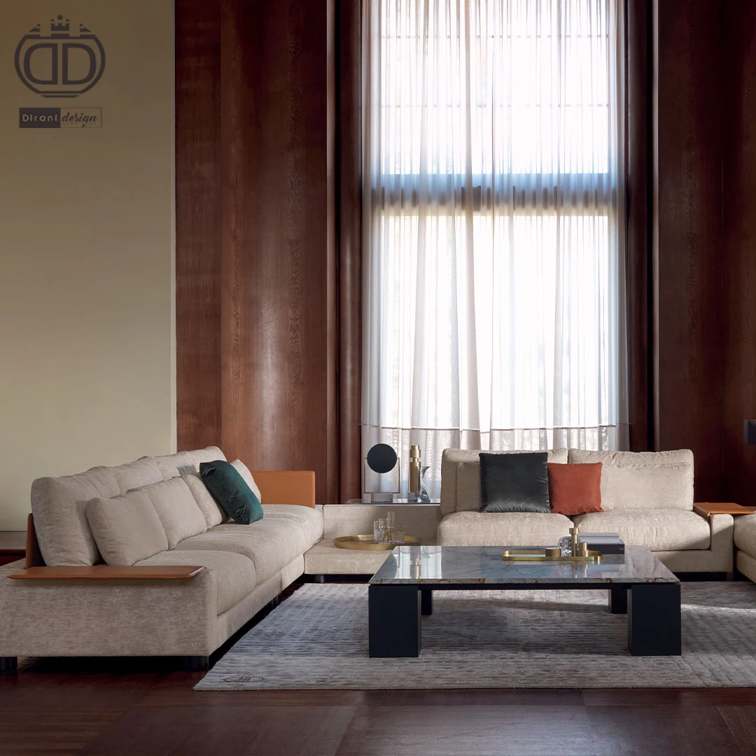 Big italian luxury sofa design sectional corner fabric sofa velvet l-shaped luxury sofa set for large living room