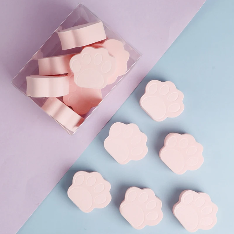 Wholesale beauty egg Cosmetic Sponge Puff blender customize make up sponge private label latex Pink Cat Paw makeup sponge
