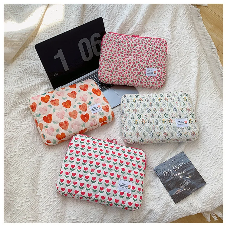 Wholesale fine prints with tulip leaves, shock-proof laptops, large tablet sleeves  business