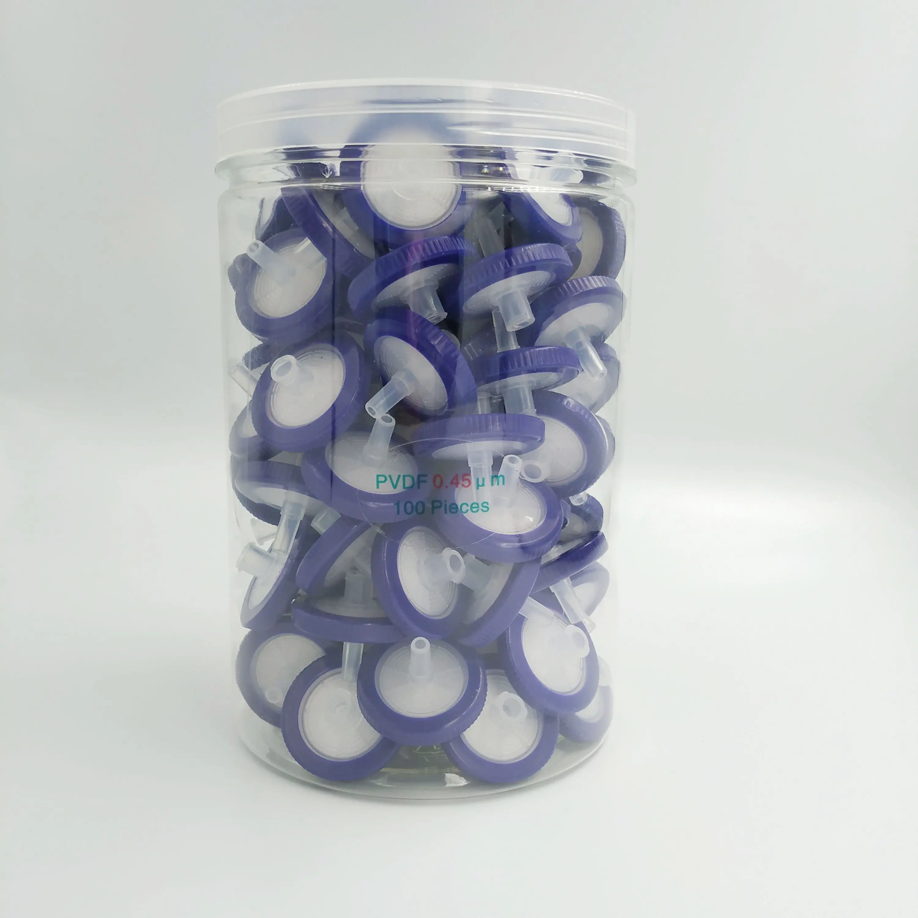 Disposable Lab Use 0.22um/0.45um Hydrophilic PTFE Syringe Driven Filters with infusion set