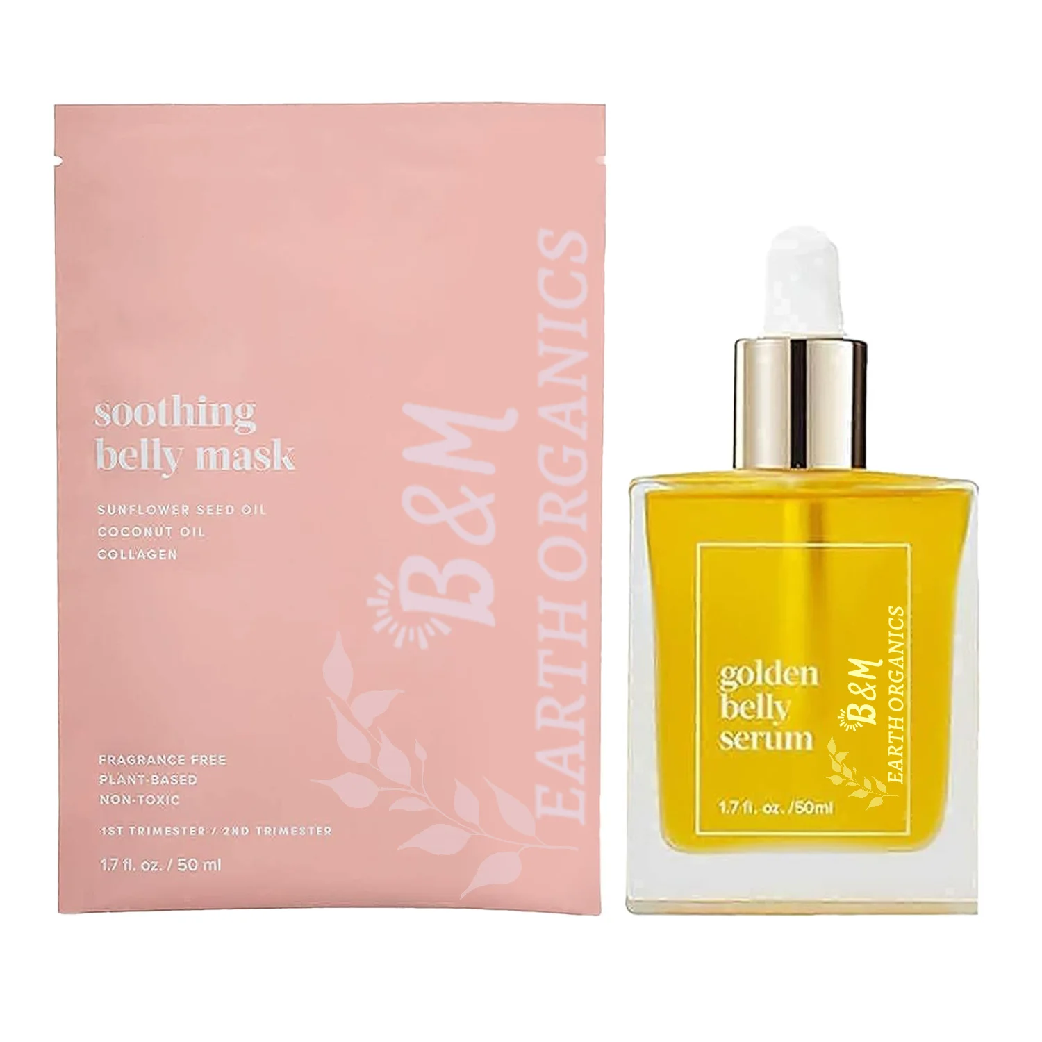 Soothing Belly Mask Golden Belly Serum Bundle Set Clean Pregnancy Skincare