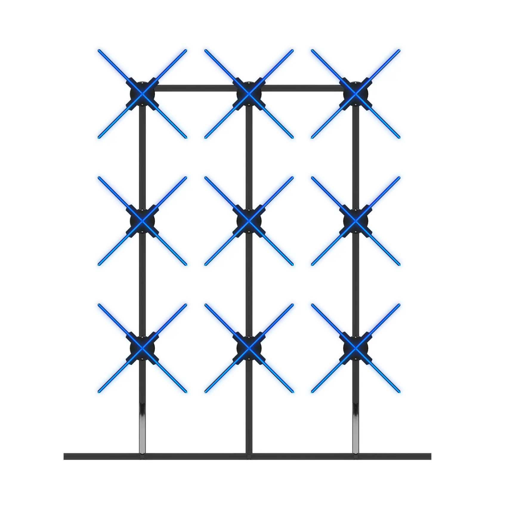 Missyou 3D hologram fan 75cm 3D holographic advertising fan 3X3 splicing auxiliary support Wifi holographic Led fan