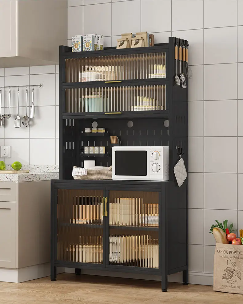 Modern Sideboard Buffet Cabinet with Door & Large Storage Space Kitchen Cabinet with Shelf &Hook Console Cabinet for Dining Room