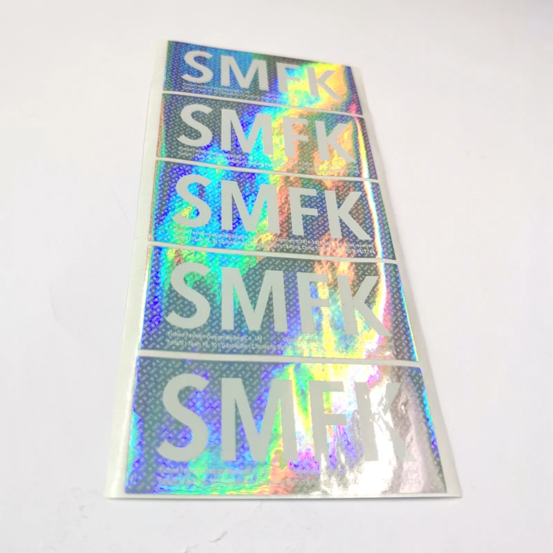 Customized Logo Made Label Holographic Sticker Rainbow Effect Custom Hologram Sticker