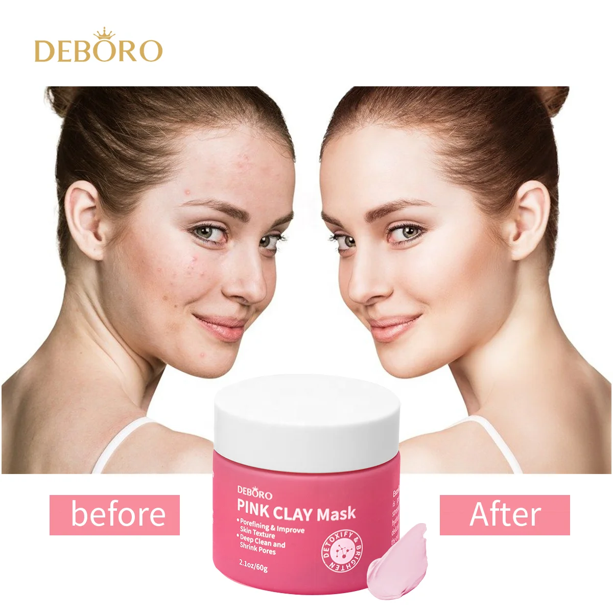  Deep Pore CleanPink Clay маска для лица дорожный размер пор австралийская частная этикетка розовая глиняная