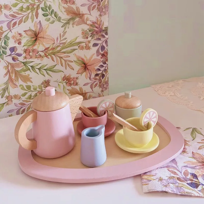 New Design Three Tier Dessert Toy Montessori Educational Toys Teapot And Kitchen Set With Simulation