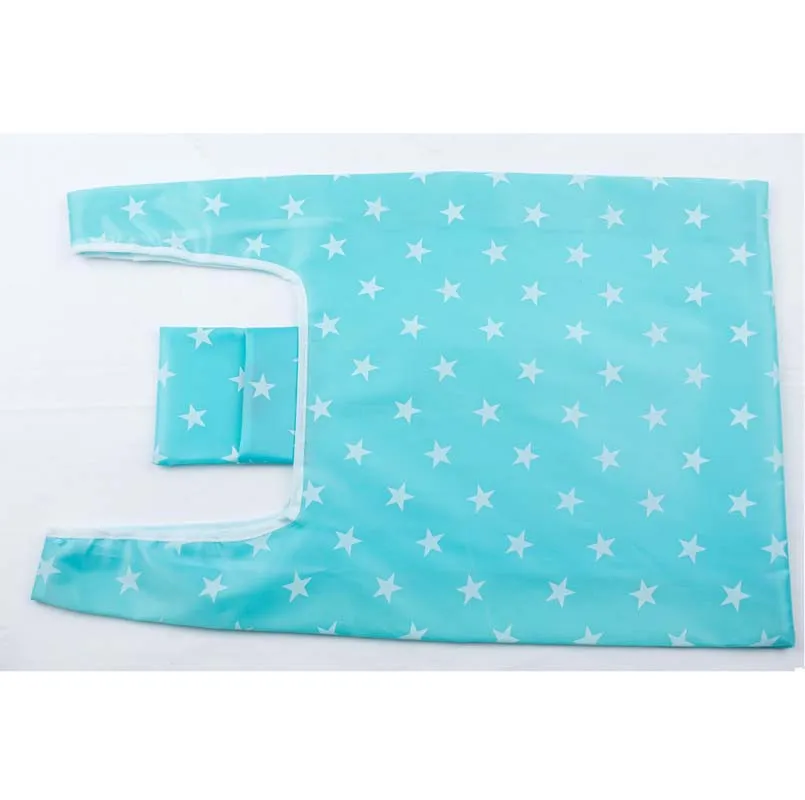 2023 new portable tote bag polyester reusable eco friendly shopping bag folding bags for shopping with logo