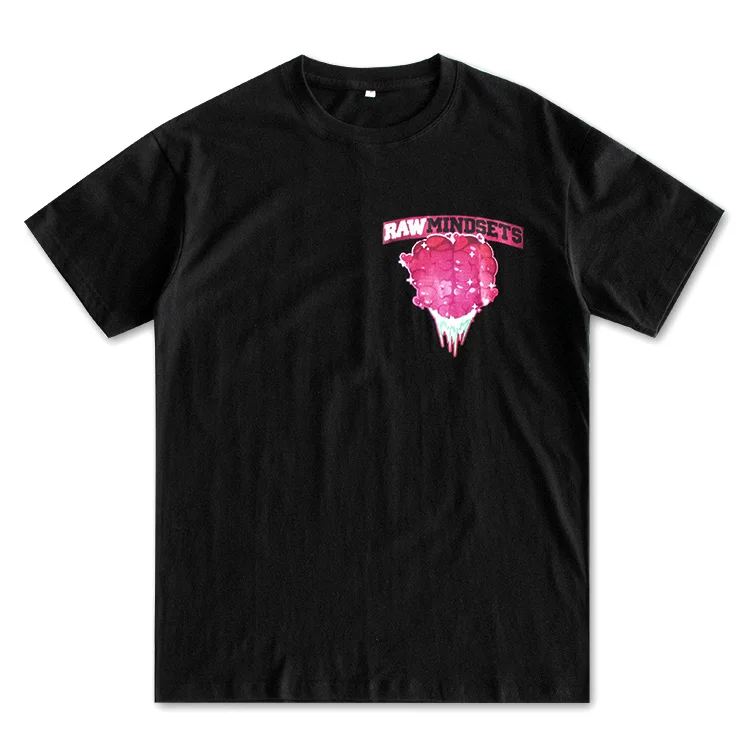 man algodon 300 gsm o neck printer black tshirt custom tshirts with custom label