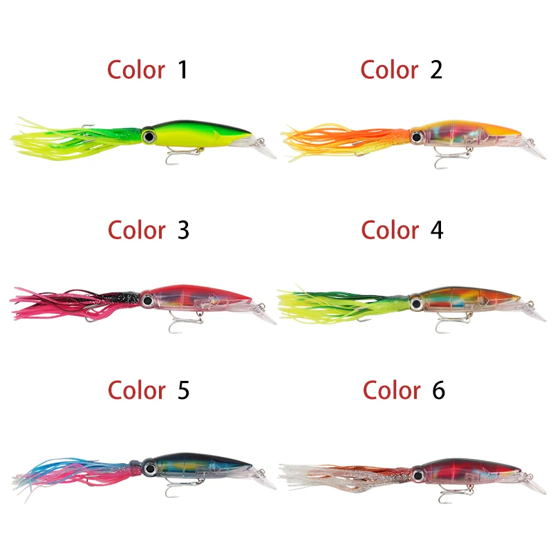 fishing lure sinking color skirt squid bait 23cm/38g  Artificial bait hard fishing bait