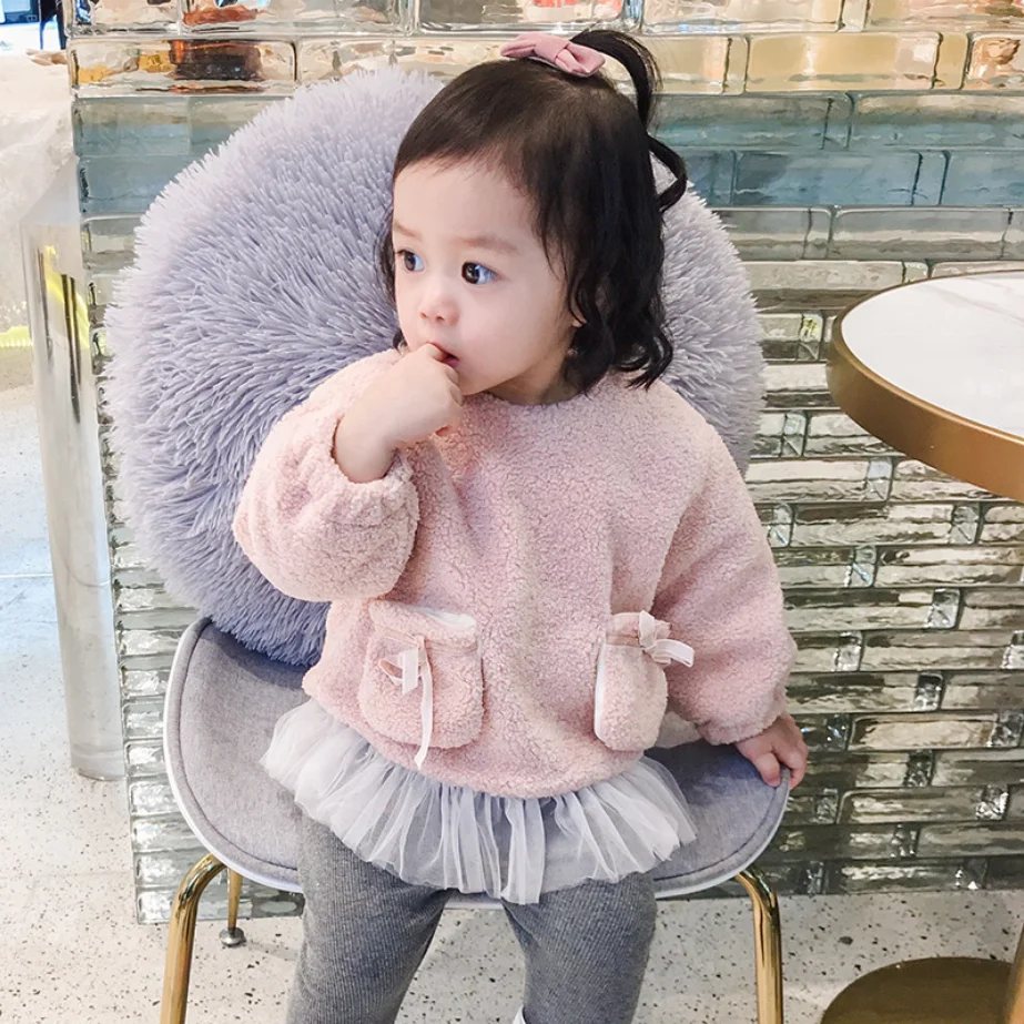 
ChengXi Newborn Baby Fuzzy hoodie Winter Baby Boys Girls Thickened hoodie for Winter 