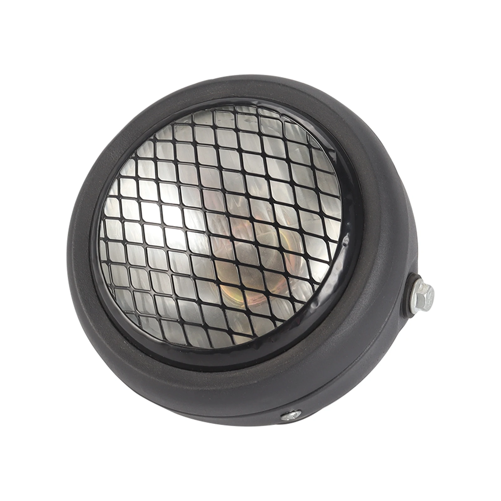 Motorcycle Modification Parts Black Motorcycle Retro High Performance Headlight With Grille