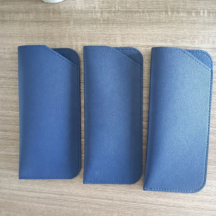 Custom eyeglasses box black leather glasses case packaging eye glasses bag