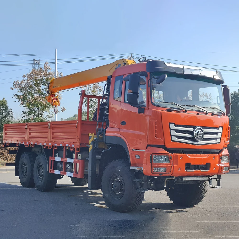 Customized mobile new off-road hydraulic 8x4 6x4 second-hand folding straight arm vehicle mounted crane for sale in China