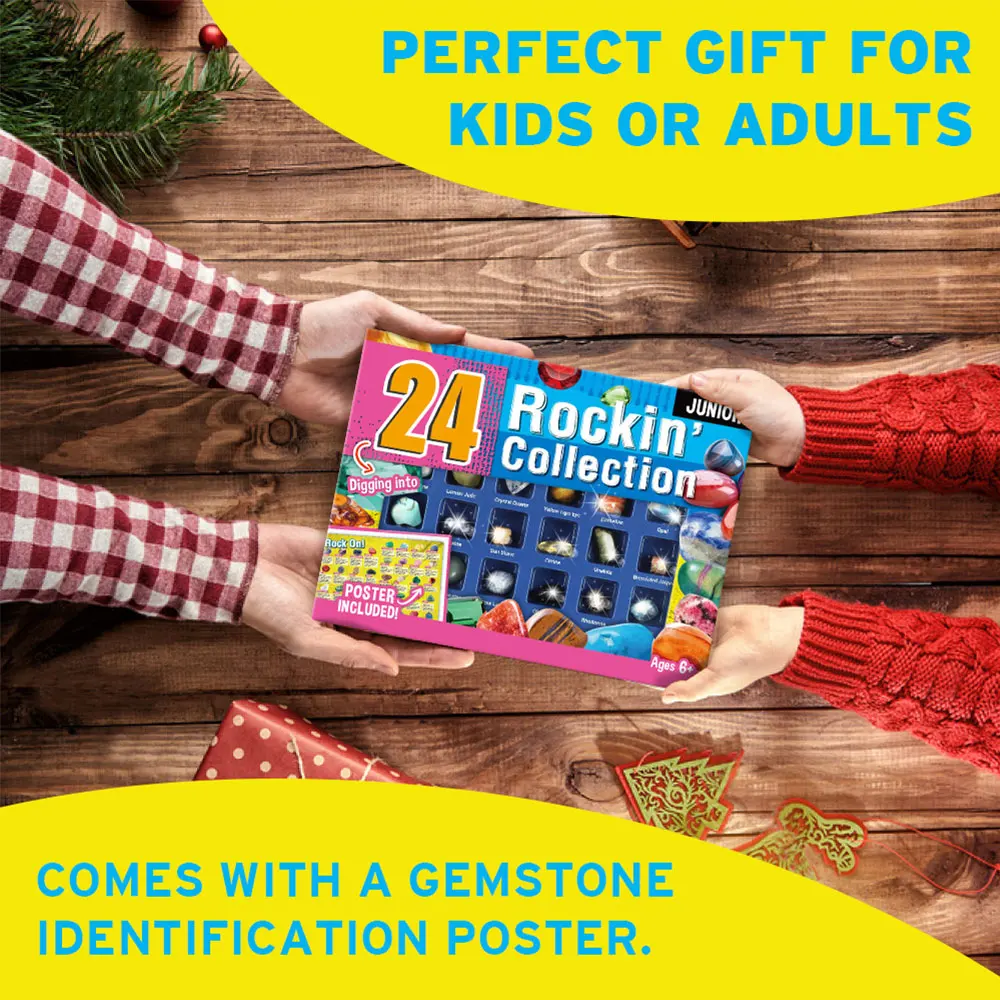 24PCS STEM Toys Stones and Rocks and Minerals Collection Games Kid Other Education Toys