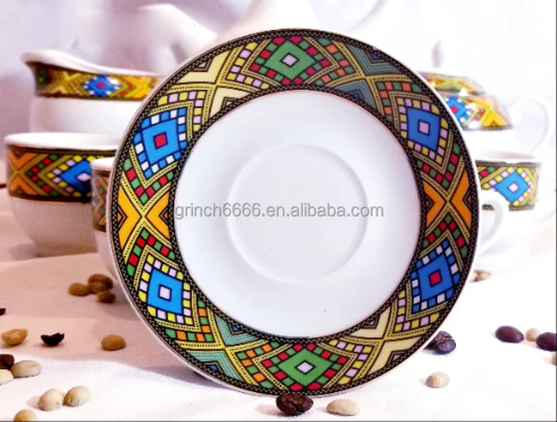 Ethiopian Eritrean Complete Coffee Set Traditional Art Ethiopian Jebena Coffee Set sheba coffee cups set