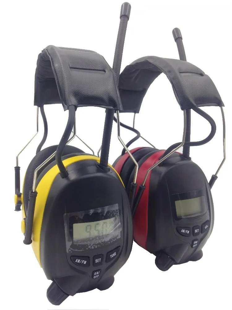 AM/FM Radio Headphone with Digital Display Ear Protection Noise Reduction Earmuffs Comfortable Hearing Protector