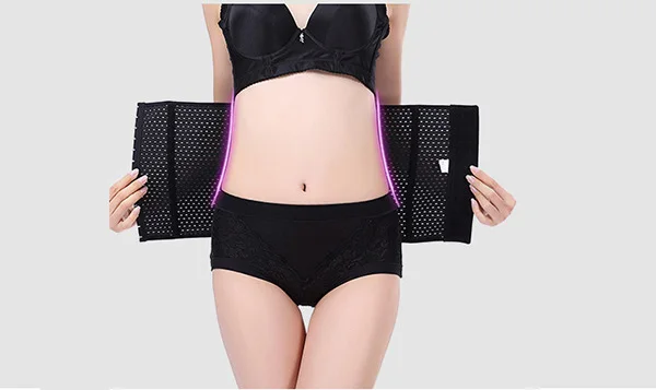 Women Body Shaper Slimming Support Band Belly Waist Belt Trainer Hollow Tension Ventilation Slimming Corset Recovery Shaper