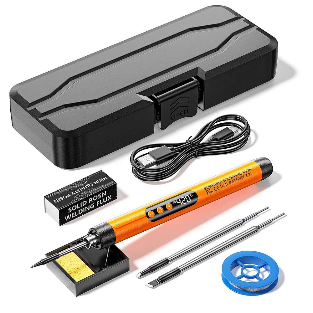 Aipudi портативный Перезаряжаемый USB 3.7V8W цифровой дисплей регулирующий температуру ручной Интеллектуальный Электрический паяльник комплекты