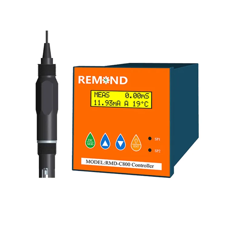 Online Conductivity Meter 4-20mA EC Controller Water Conductivity Sensor Probe For River Water