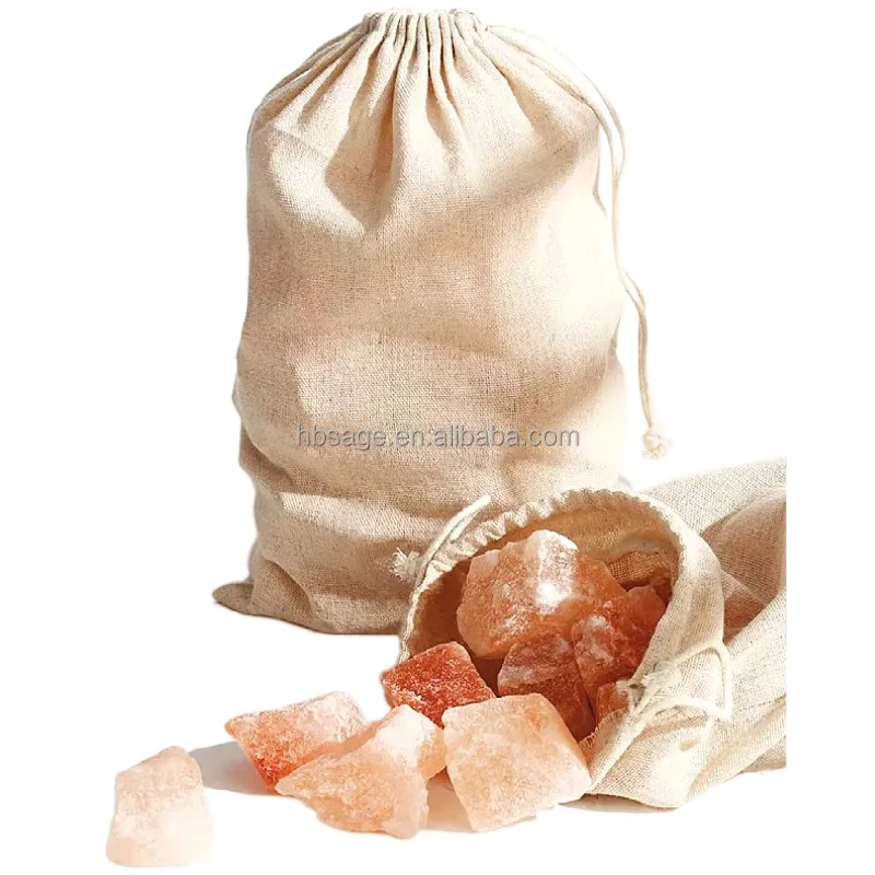 Розовая ГИМАЛАЙСКАЯ СОЛЬ куски в тканевых пакетах упаковка для теплового компресса и соляной