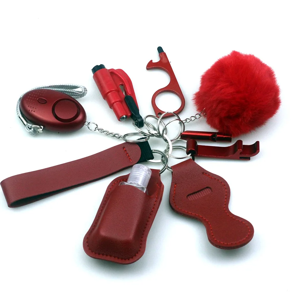 Wholesale 10pcs Set Self Defense Keychain Set Bulk Accessories Self Defense Keychain for Women