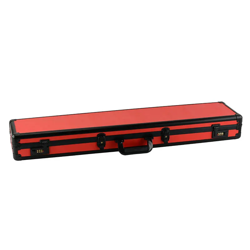 51' Aluminum Case In Red Aluminum Storage Case With Foam Padding Aluminum Fishing Rod Case