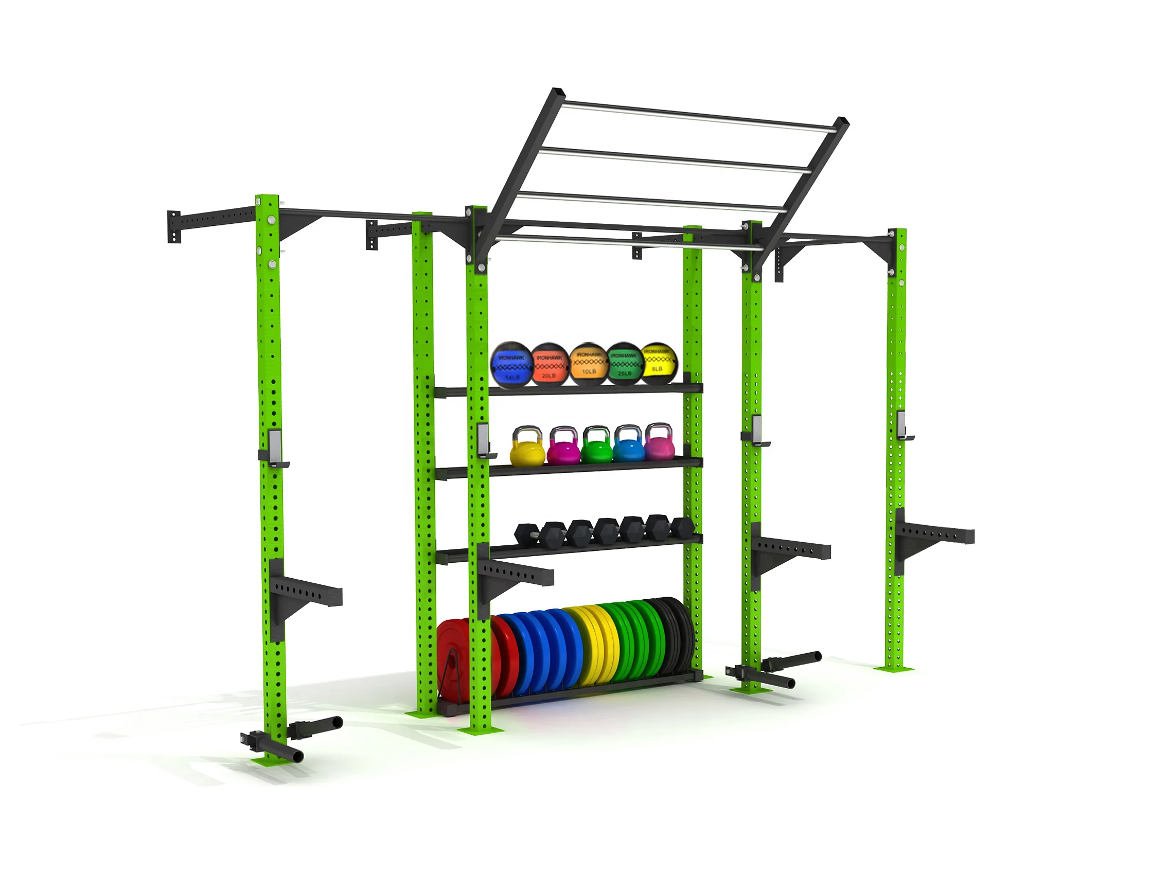 IRONHAWK Custom gym fitness multi function station pull up cross fit racks standing rig Training Rack