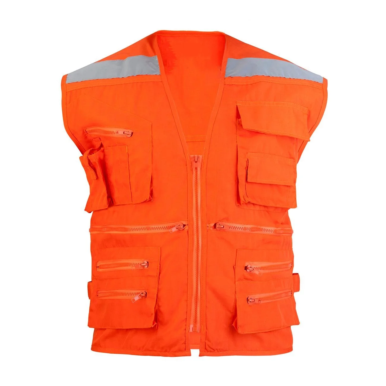 Orange reflective poplin geologist vest Chaleco de seguridad Chile