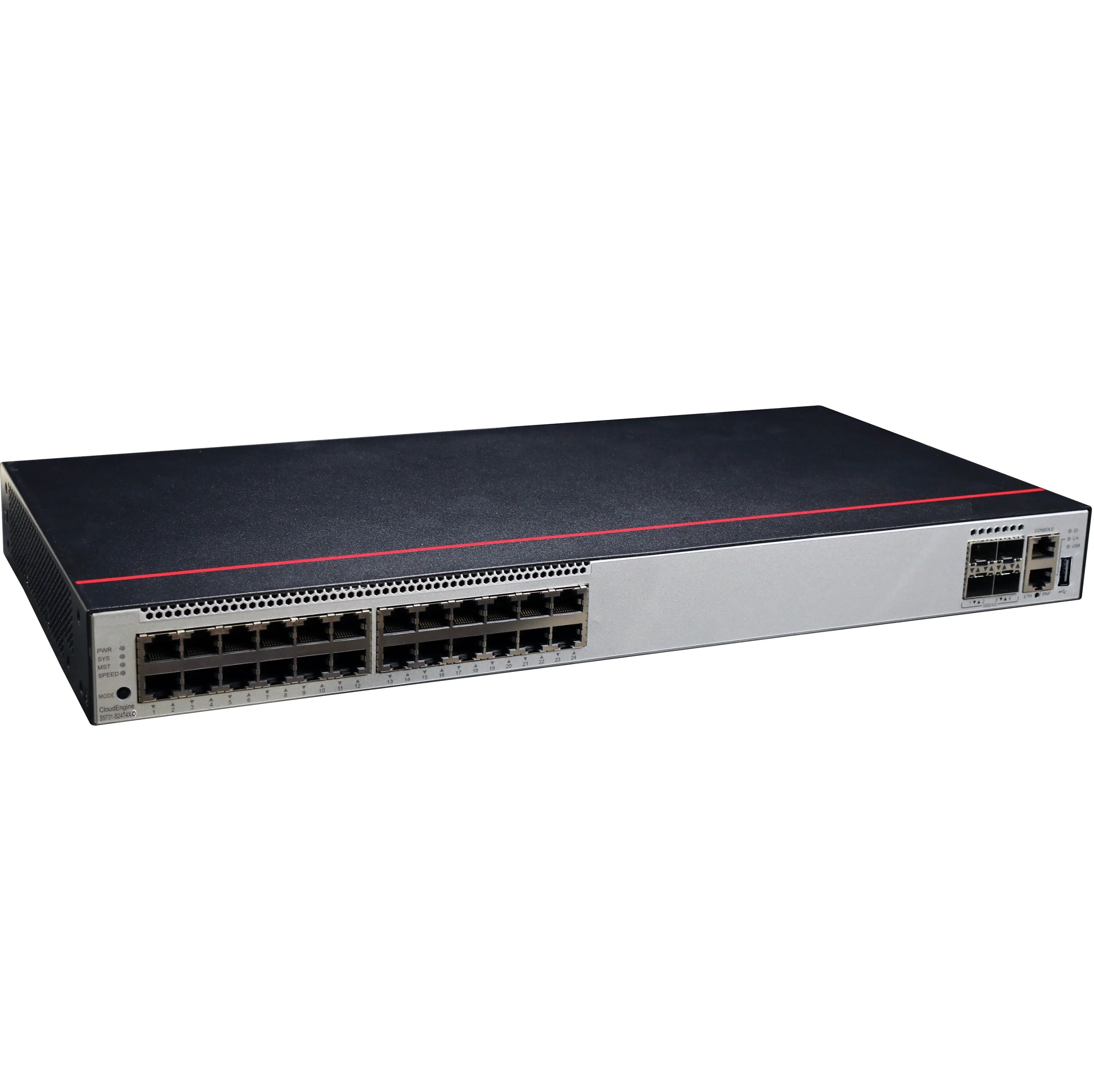 24 port Gigabit Ethernet Layer 3 switch CloudEngine S5731-S24T4X-D with 10GE uplink and DC power