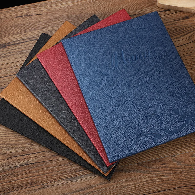 hotel leather menu covers book restaurant a4 menu cover food menues holder folder