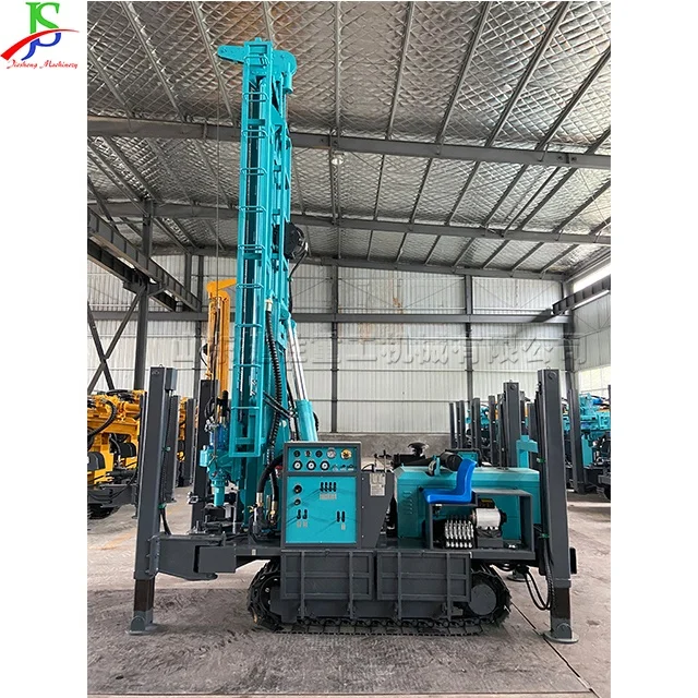  Tracked well drilling rig full hydraulic 100 meter exploration pneumatic