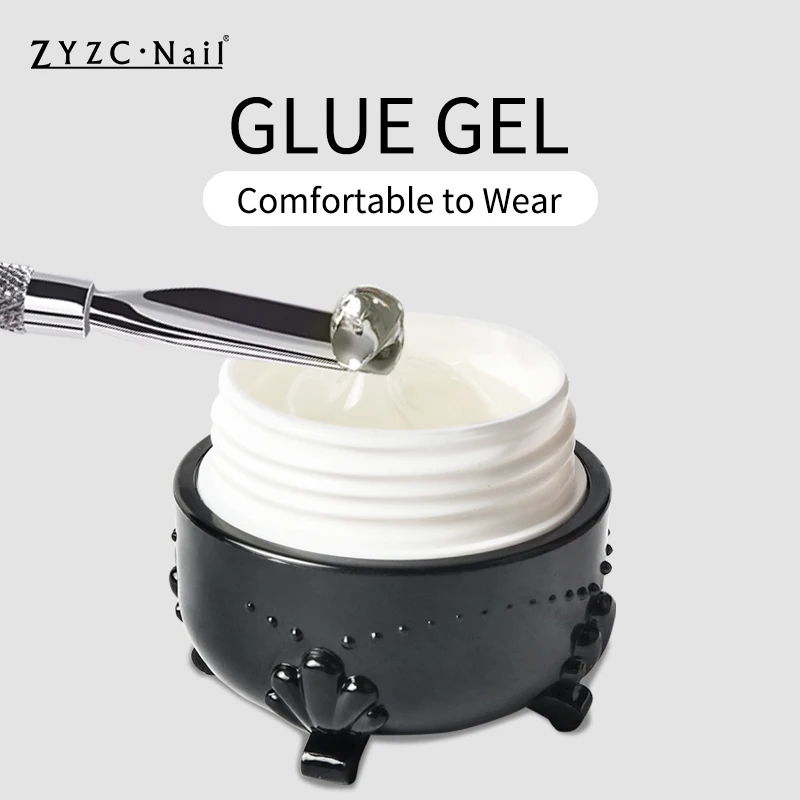 High Quality Gel Glue in 10g Tube Stick Diamond Gem-on Gel Hanyinails OEMl Rhinestone UV Gel MSDS Green Diamond Gloss Tube 60s