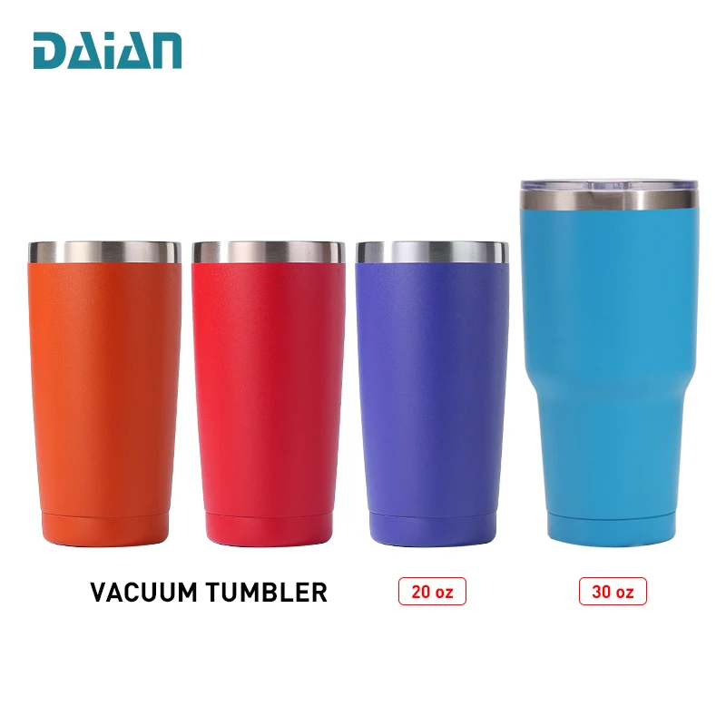 Custom 20/30oz Double Wall Stainless Steel Vacuum Tumbler Cups insulated coffee iced cup Stainless steel Tumbler Cups