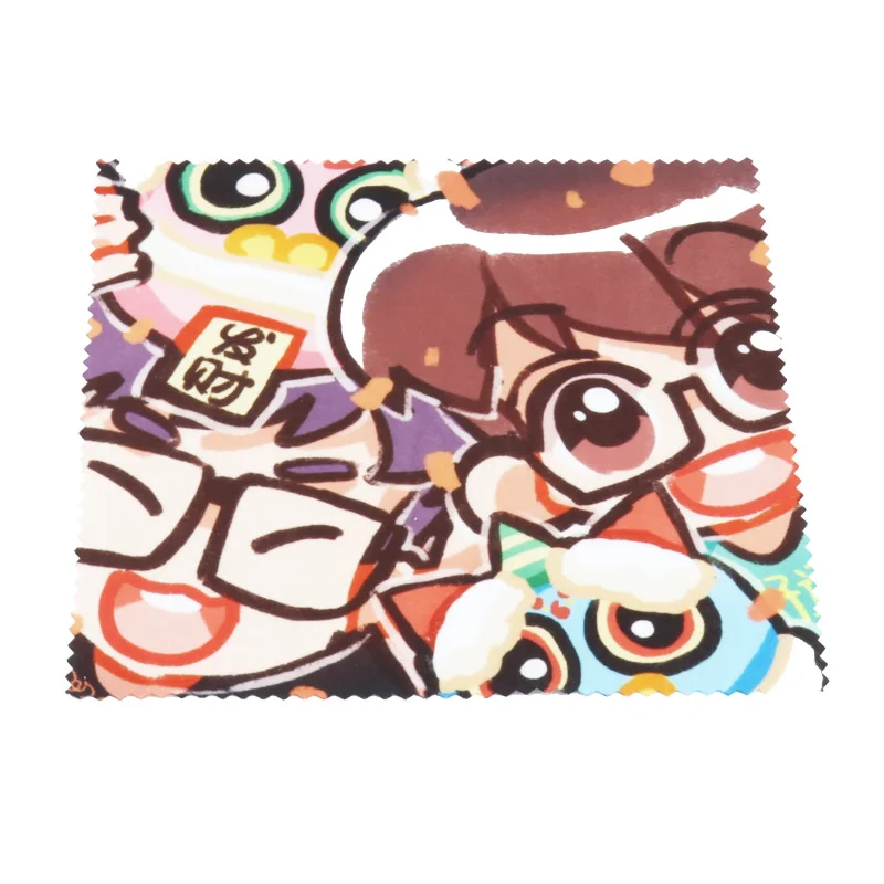 Hot  gold silk print optic glasses with camera microfiber clean cloth