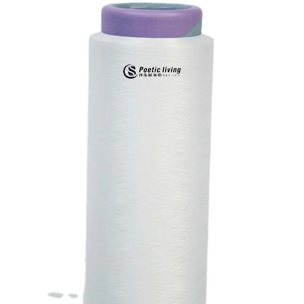 AA Grade Him Sim Semi-dull Raw White 150D/48F DTY 100% Polyester Filament  Yarn With GRS Certification