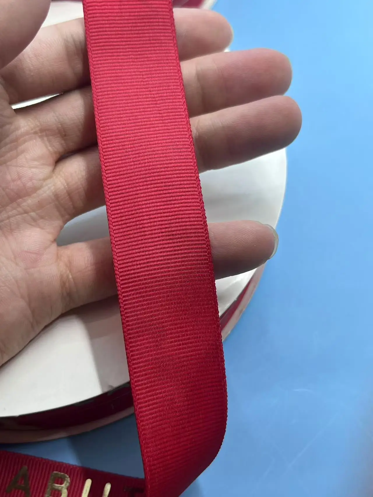 Solid Color Pink Grosgrain Ribbon Luxury Custom Size Glitter Grosgrain 1inch Soft Ribbon For Birthday