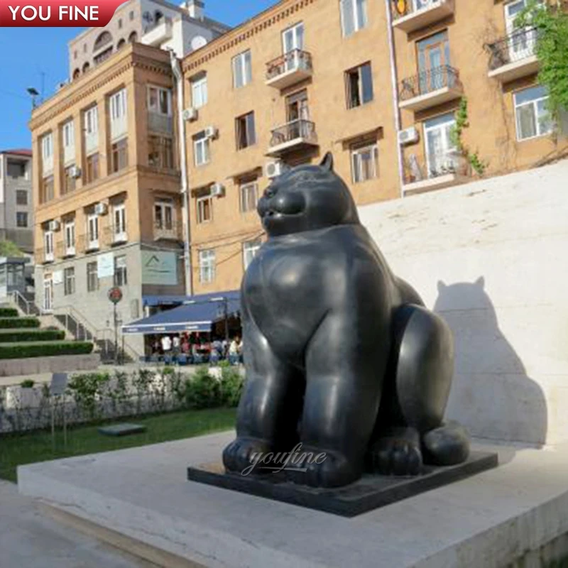 Cast Outdoor Large Metal Craft Bronze Fernando Botero Cat Statue