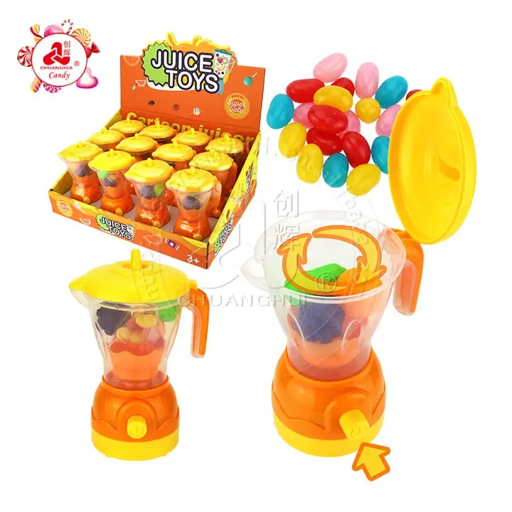 Juice toy candy, press and rotate juicer toys, fruit models and jelly bean candy