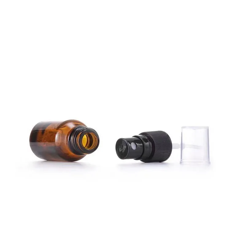Custom 5m 10ml 15ml 20ml 30ml 50ml 100ml amber brown clear round glass spray bottles