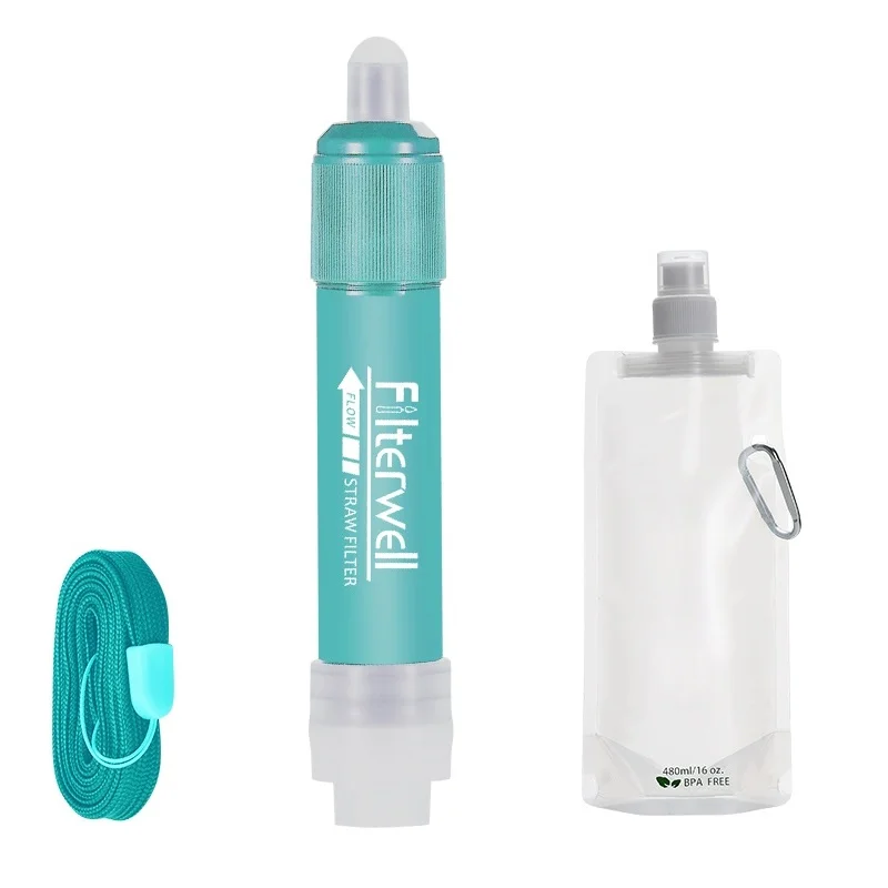 Filterwell Portable camping mini portable personal Life water filtration filter  straw