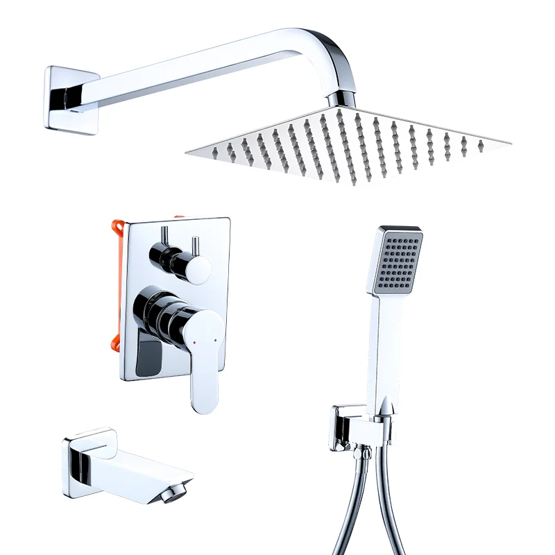 thermostatic concealed shower set bathroom accessories fixtures bath with temperature