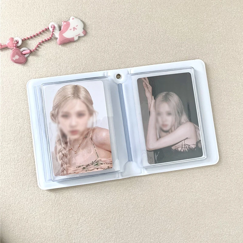 Cute Bear Photo Album 3 Inch Love Heart Hollow Picture Storage Case Kpop Card Binder Name Card Book Photocard Holder 40 Pockets