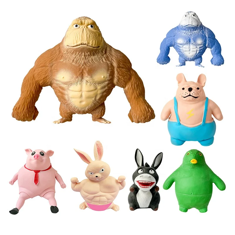 Pig Stress Reliever Hot Powder Skin Pig Lala Decompression Knead Happy Stress Relieving Pig Toy for Gift