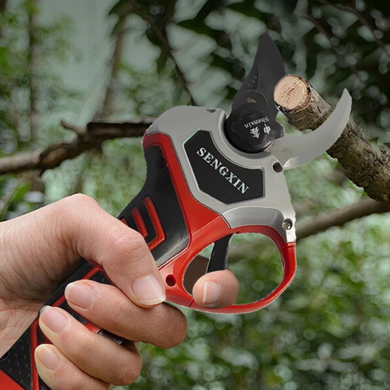 SENGXIN 500W 28mm Cordless Battery Progressive Pruner Shear Electric Pruning Scissors For Garden