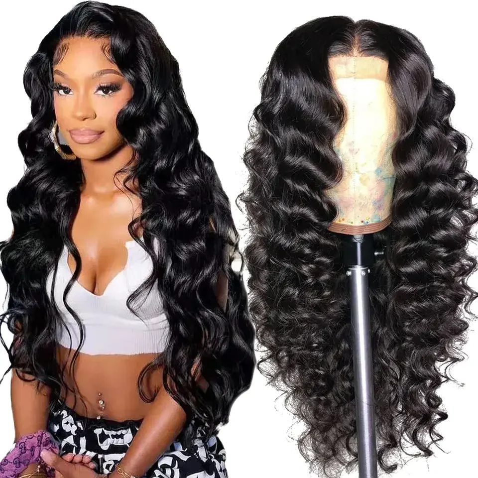 Best Wigs 8a 10a Grade HD Lace Frontal Peruvian Human Hair Loose Deep Wave Wigs For Black Women Human Hair Lace Front Wig