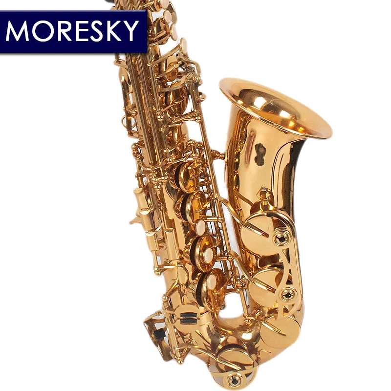 MORESKY E-Flat Eb Alto Saxophone Gold Keys With Case Music Instrument MAS-101