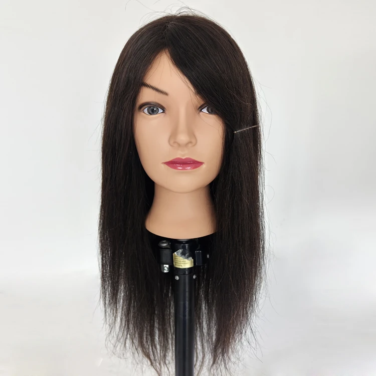 24 Inches Female Human Hair Doll Manikin Wholesale Mannequin With  Hair Hairdressing Mannequins Training Head For Barber
