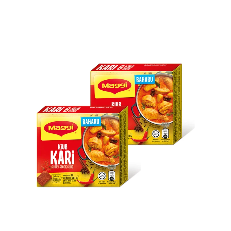 Premium High Grade 20g MAGGI-Kari Stock Cube To Enrich Dishes with The Aromatic and Authentic Taste of Curry